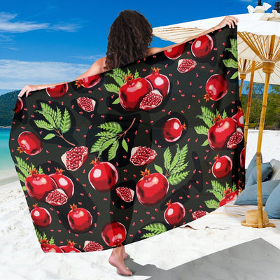 Pomegranate Pattern Print Design PG06 Sarong Pareo Wrap-JORJUNE.COM