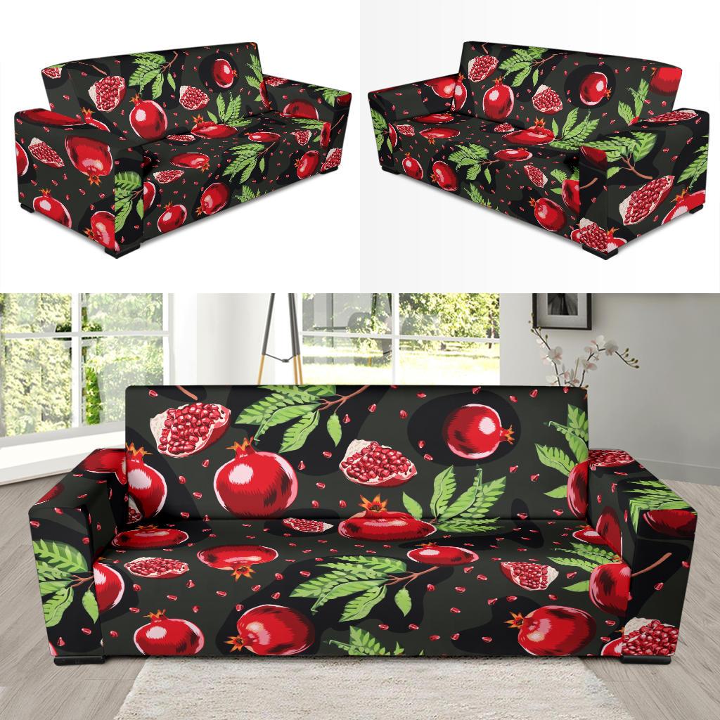Pomegranate Pattern Print Design PG06 Sofa Slipcover-JORJUNE.COM