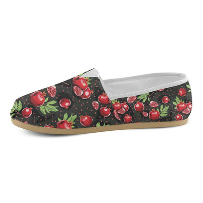 Pomegranate Pattern Print Design PG06 Women Casual Shoes-JorJune.com