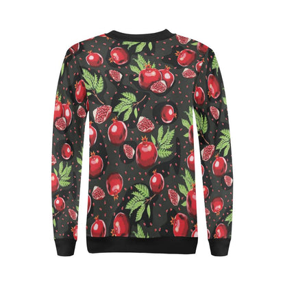 Pomegranate Pattern Print Design PG06 Women Long Sleeve Sweatshirt-JorJune