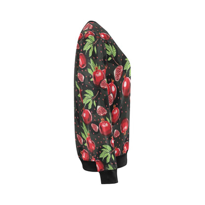 Pomegranate Pattern Print Design PG06 Women Long Sleeve Sweatshirt-JorJune