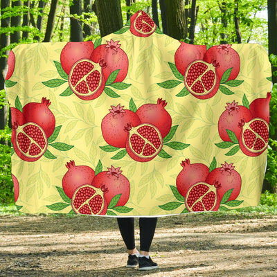 Pomegranate Pattern Print Design PG07 Hooded Blanket-JORJUNE.COM