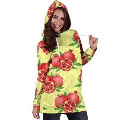 Pomegranate Pattern Print Design PG07 Women Hoodie Dress