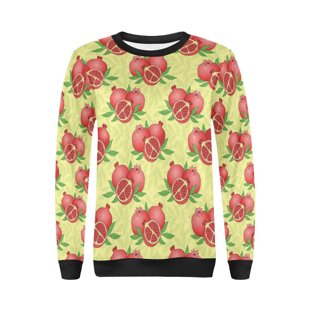 Pomegranate Pattern Print Design PG07 Women Long Sleeve Sweatshirt-JorJune