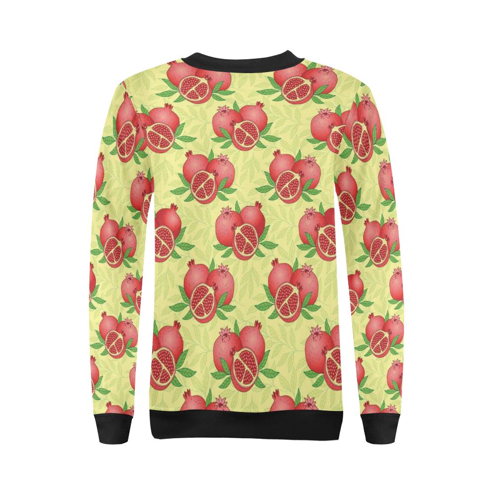 Pomegranate Pattern Print Design PG07 Women Long Sleeve Sweatshirt-JorJune