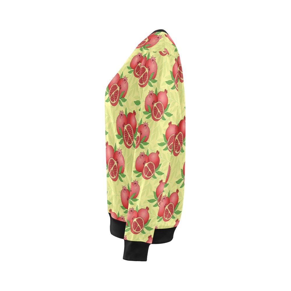 Pomegranate Pattern Print Design PG07 Women Long Sleeve Sweatshirt-JorJune