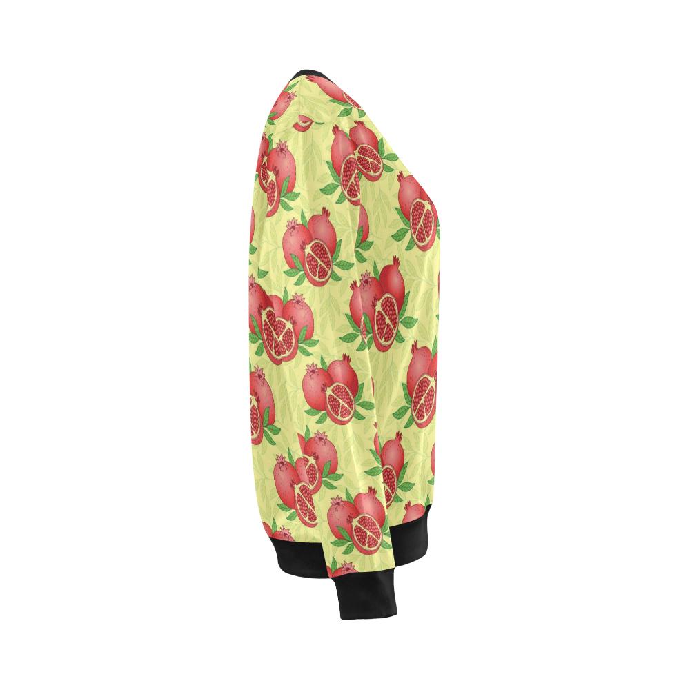 Pomegranate Pattern Print Design PG07 Women Long Sleeve Sweatshirt-JorJune