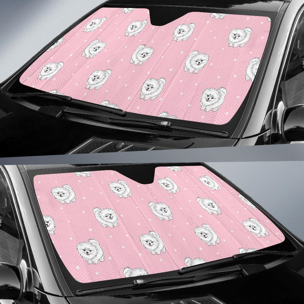 Pomeranians Pattern Print Design A02 Car Sun Shades-JORJUNE.COM