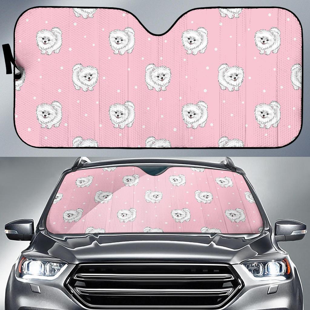 Pomeranians Pattern Print Design A02 Car Sun Shades-JORJUNE.COM