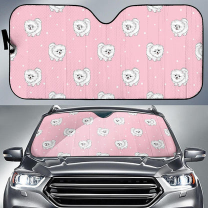 Pomeranians Pattern Print Design A02 Car Sun Shades-JORJUNE.COM