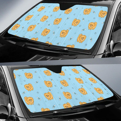 Pomeranians Pattern Print Design A03 Car Sun Shades-JORJUNE.COM