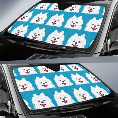 Pomeranians Pattern Print Design A05 Car Sun Shades-JORJUNE.COM