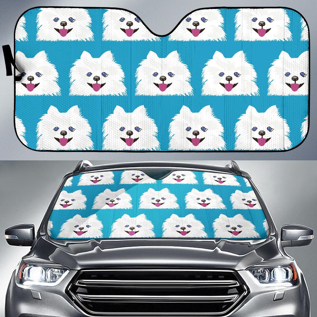 Pomeranians Pattern Print Design A05 Car Sun Shades-JORJUNE.COM