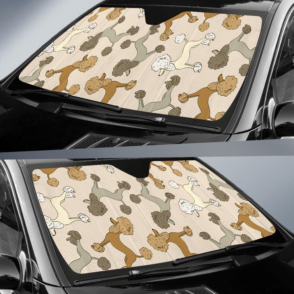 Poodle Pattern Print Design A01 Car Sun Shades-JORJUNE.COM