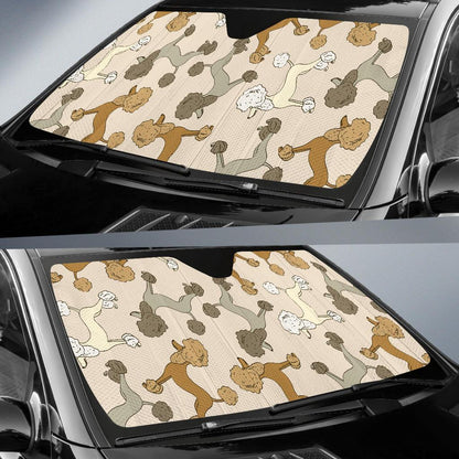 Poodle Pattern Print Design A01 Car Sun Shades-JORJUNE.COM