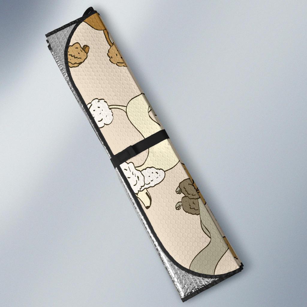 Poodle Pattern Print Design A01 Car Sun Shades-JORJUNE.COM