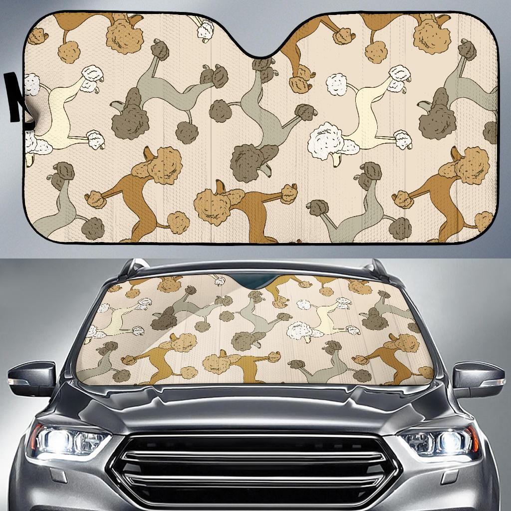 Poodle Pattern Print Design A01 Car Sun Shades-JORJUNE.COM