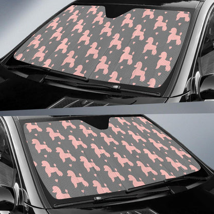 Poodle Pattern Print Design A02 Car Sun Shades-JORJUNE.COM