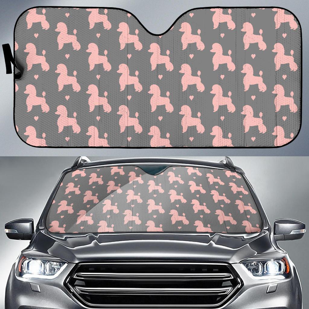 Poodle Pattern Print Design A02 Car Sun Shades-JORJUNE.COM