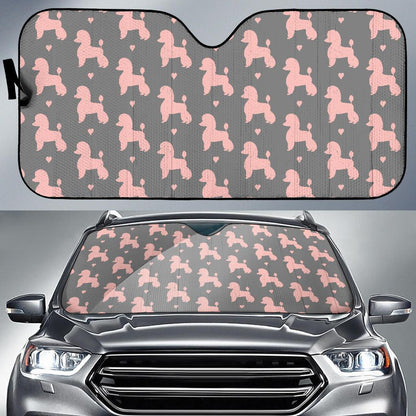 Poodle Pattern Print Design A02 Car Sun Shades-JORJUNE.COM