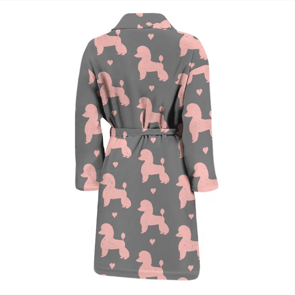 Poodle Pattern Print Design A02 Men Bathrobe-JORJUNE.COM