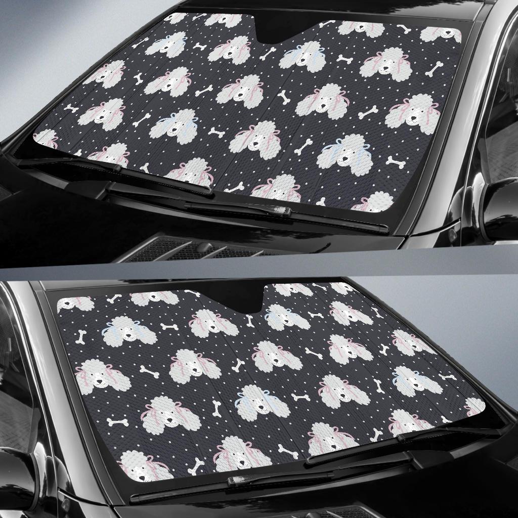 Poodle Pattern Print Design A03 Car Sun Shades-JORJUNE.COM