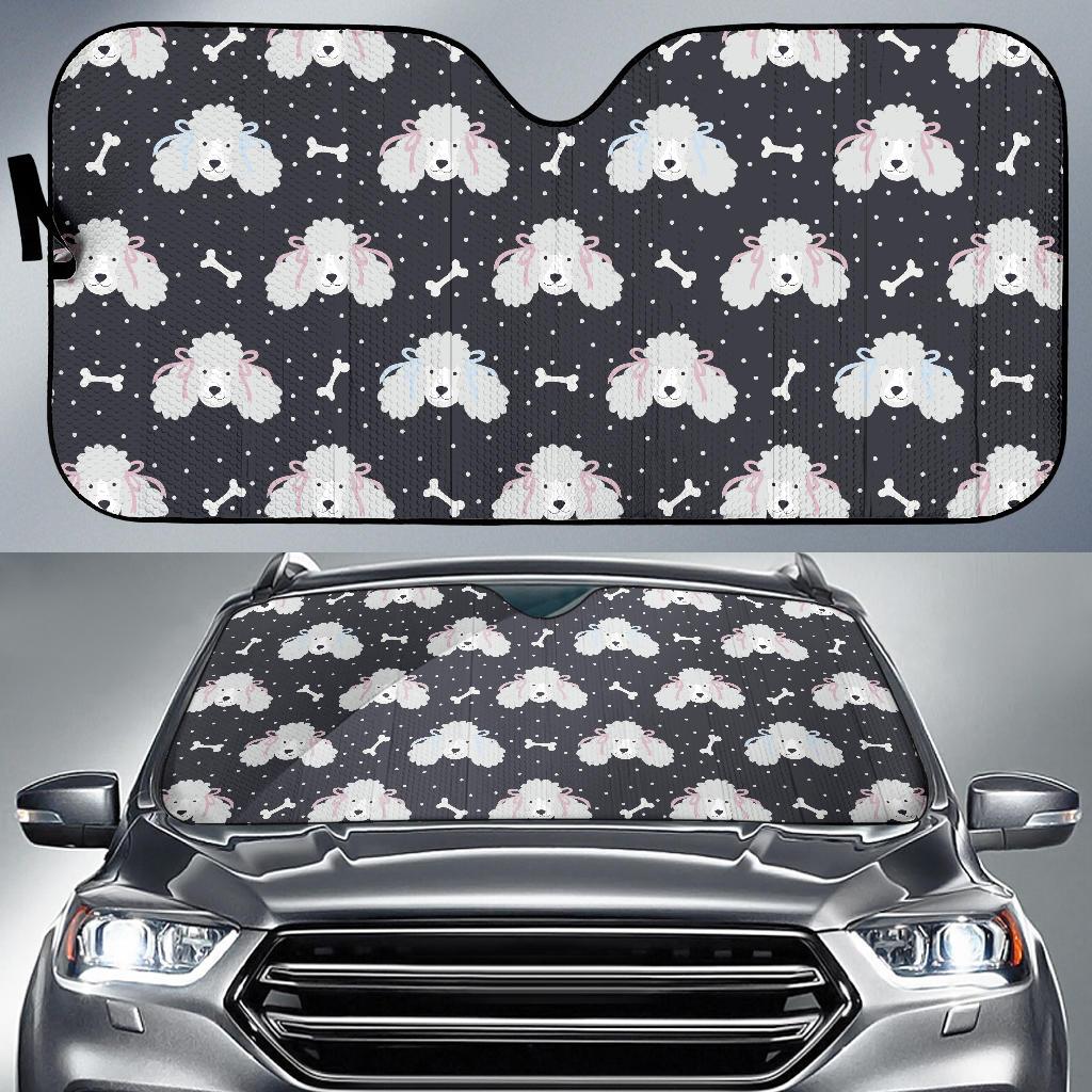 Poodle Pattern Print Design A03 Car Sun Shades-JORJUNE.COM