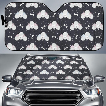 Poodle Pattern Print Design A03 Car Sun Shades-JORJUNE.COM