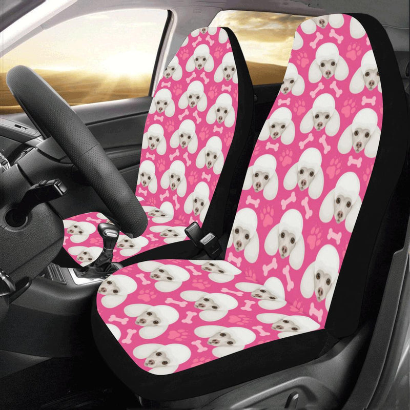 Poodle Pattern Print Design A04 Car Seat Covers (Set of 2)-JORJUNE.COM