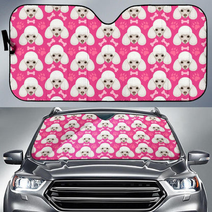 Poodle Pattern Print Design A04 Car Sun Shades-JORJUNE.COM