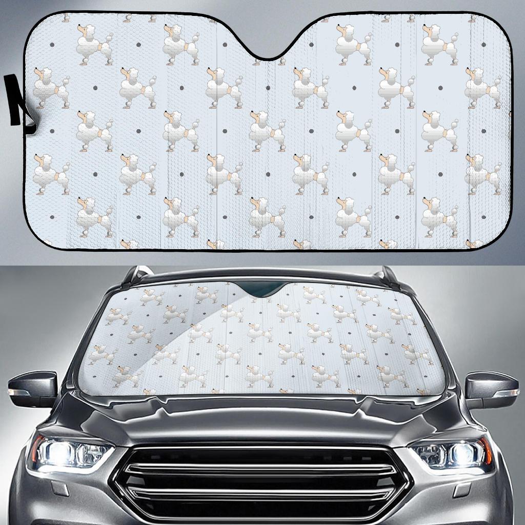 Poodle Pattern Print Design A05 Car Sun Shades-JORJUNE.COM
