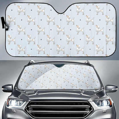 Poodle Pattern Print Design A05 Car Sun Shades-JORJUNE.COM