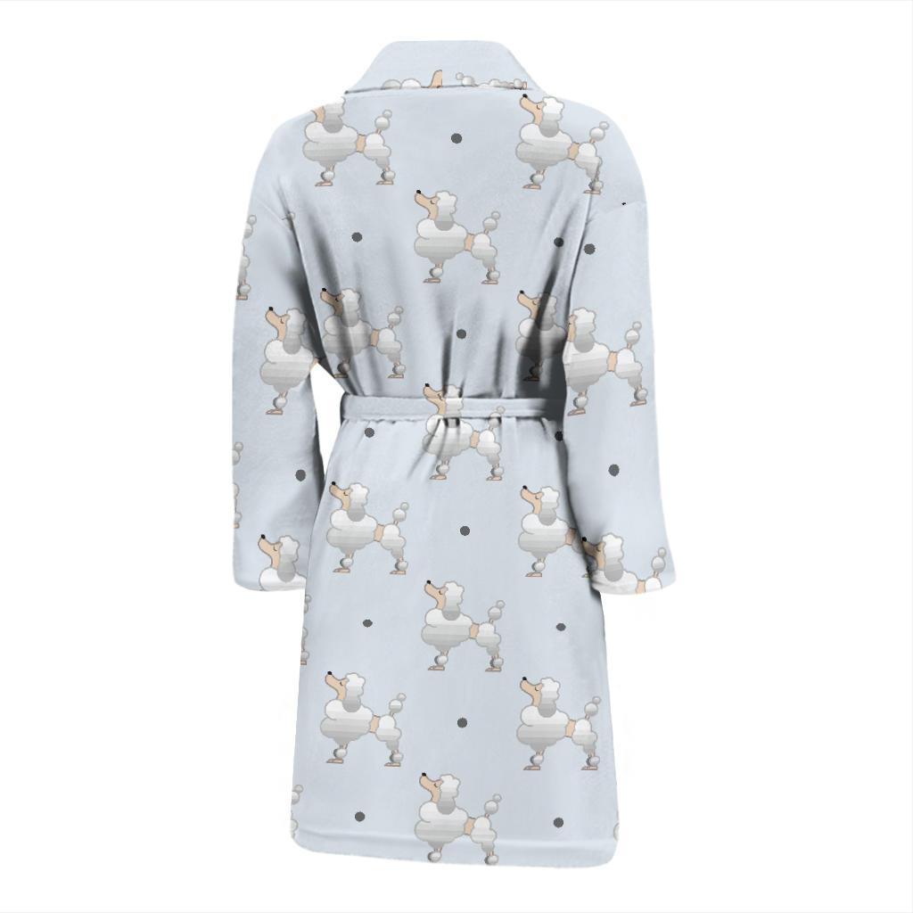 Poodle Pattern Print Design A05 Men Bathrobe-JORJUNE.COM