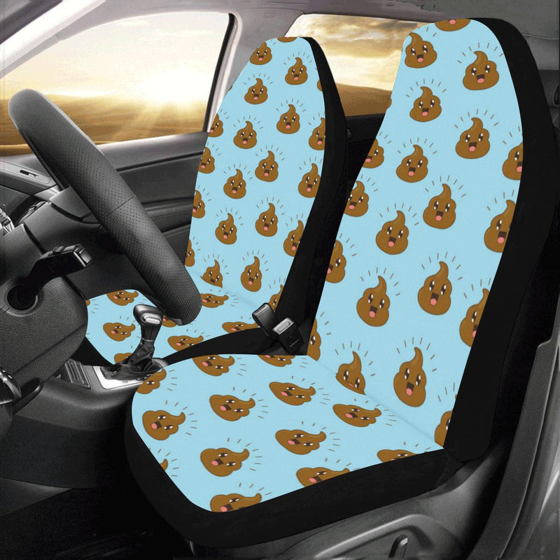 Poop Emoji Pattern Print Design A03 Car Seat Covers (Set of 2)-JORJUNE.COM