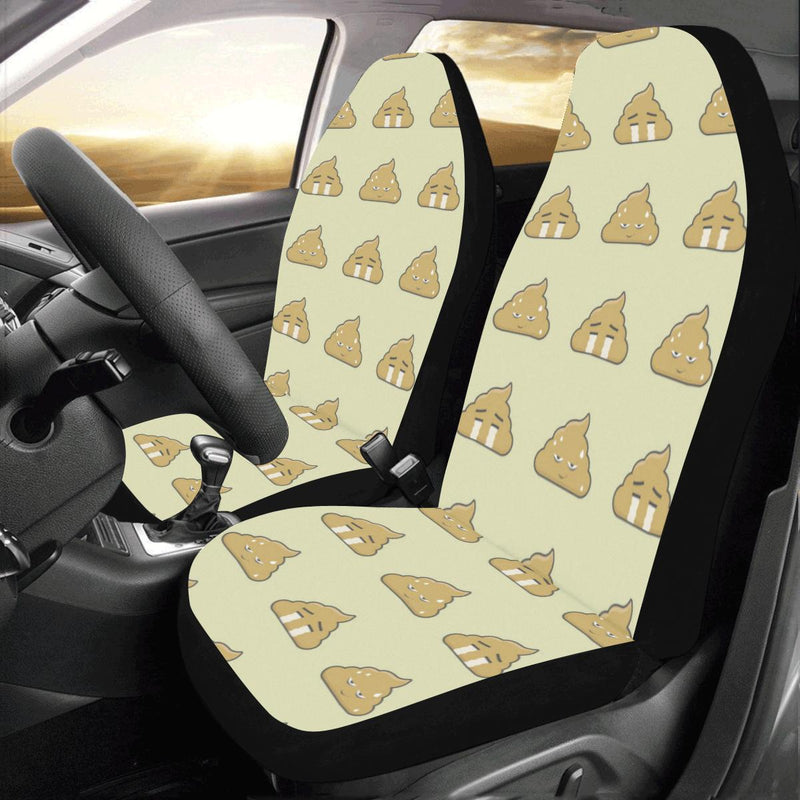 Poop Emoji Pattern Print Design A04 Car Seat Covers (Set of 2)-JORJUNE.COM