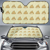 Poop Emoji Pattern Print Design A04 Car Sun Shades-JORJUNE.COM