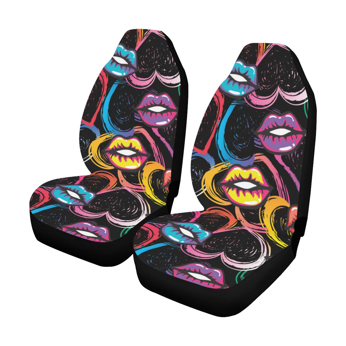 Pop Art Lip Pattern Print Design A03 Car Seat Covers (Set of 2)-JORJUNE.COM