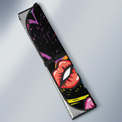 Pop Art Lip Pattern Print Design A03 Car Sun Shades-JORJUNE.COM