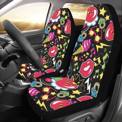 Pop Art Pattern Print Design A04 Car Seat Covers (Set of 2)-JORJUNE.COM