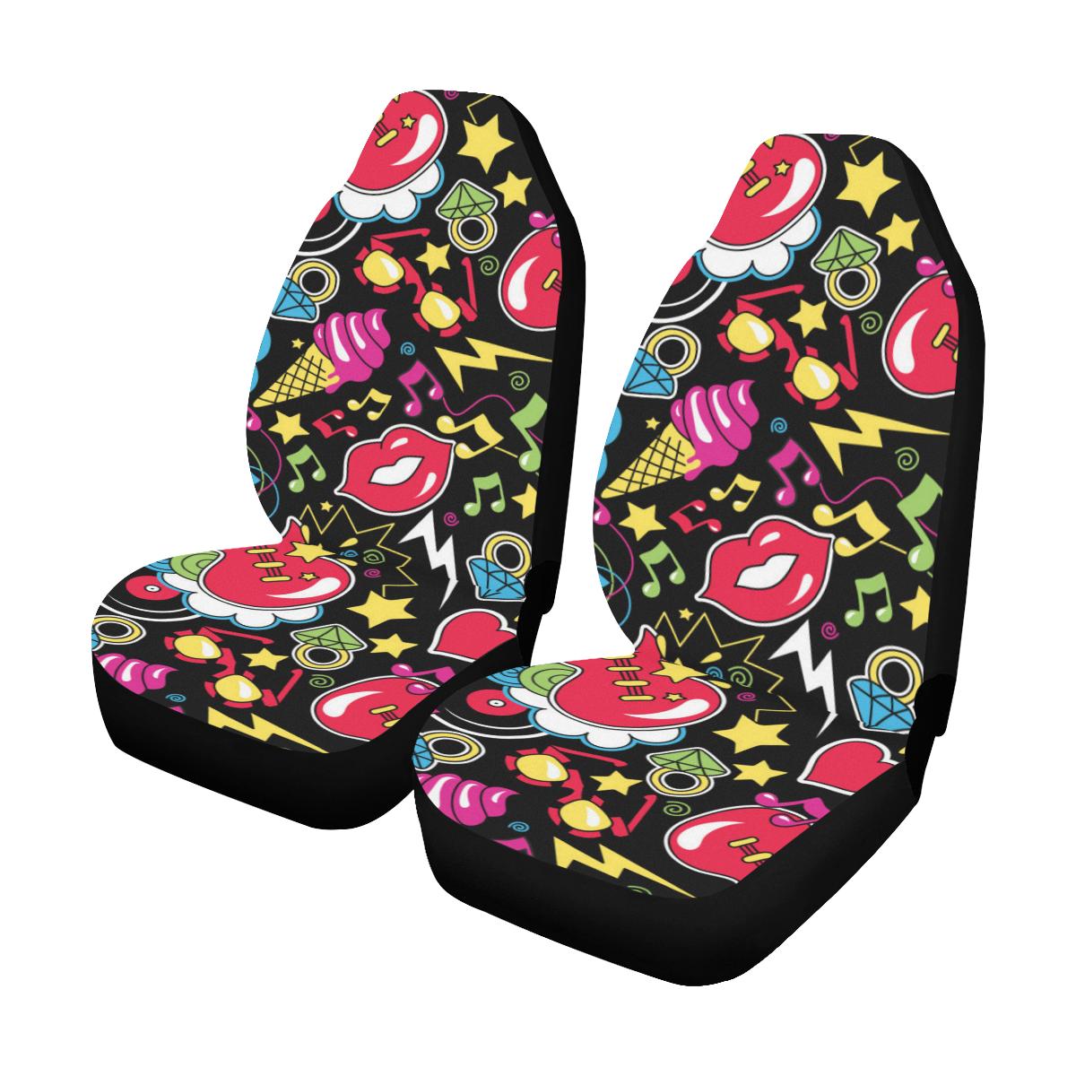 Pop Art Pattern Print Design A04 Car Seat Covers (Set of 2)-JORJUNE.COM