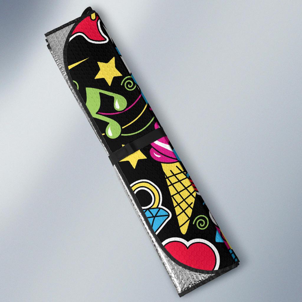 Pop Art Pattern Print Design A04 Car Sun Shades-JORJUNE.COM