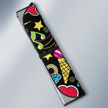 Pop Art Pattern Print Design A04 Car Sun Shades-JORJUNE.COM