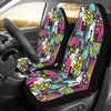 Pop Art Pineapple Pattern Print Design A02 Car Seat Covers (Set of 2)-JORJUNE.COM