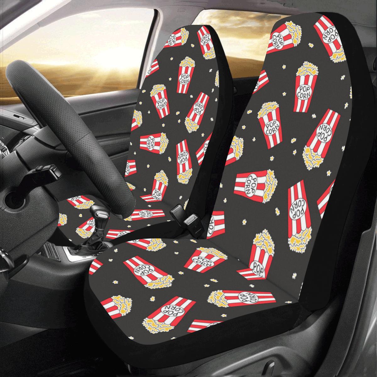 Popcorn Pattern Print Design A01 Car Seat Covers (Set of 2)-JORJUNE.COM