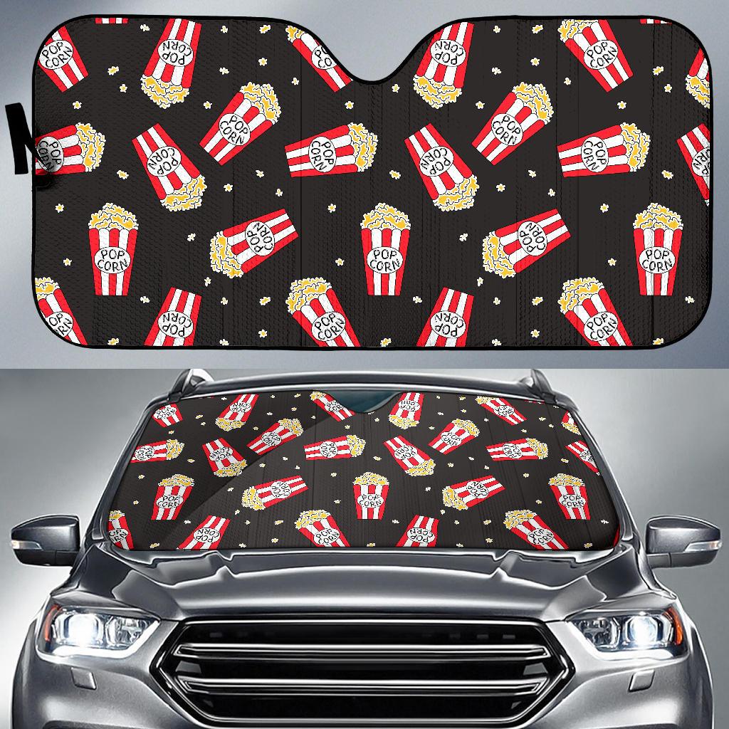 Popcorn Pattern Print Design A01 Car Sun Shades-JORJUNE.COM