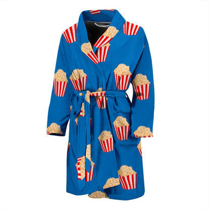 Popcorn Pattern Print Design A04 Men Bathrobe-JORJUNE.COM