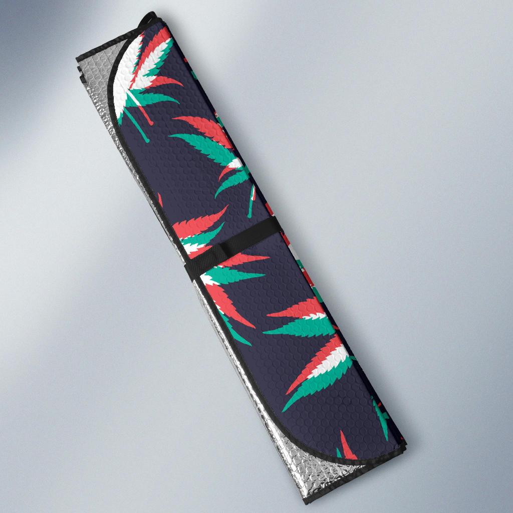 Pot Leaf Pattern Print Design A01 Car Sun Shades-JORJUNE.COM