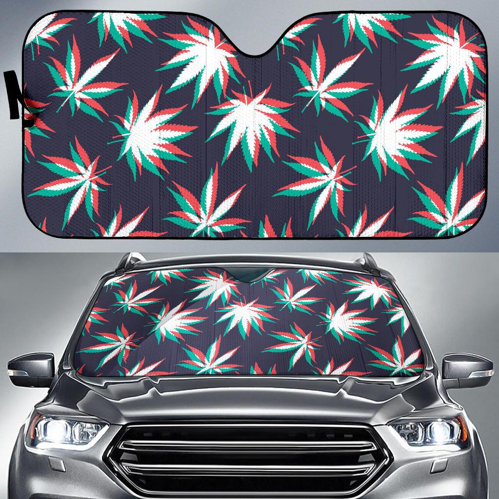 Pot Leaf Pattern Print Design A01 Car Sun Shades-JORJUNE.COM