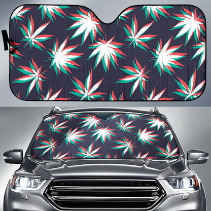 Pot Leaf Pattern Print Design A01 Car Sun Shades-JORJUNE.COM