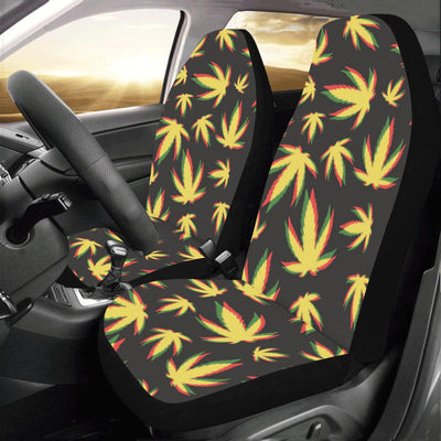 Pot Leaf Pattern Print Design A02 Car Seat Covers (Set of 2)-JORJUNE.COM